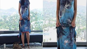 Massive racked amateur gets her clothes ripped and deepthroats a huge cock.