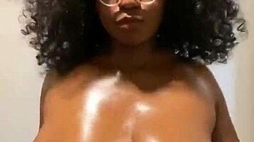 BBW takes on big black cock action