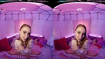 vrallure in her pillow palace with toys 😍