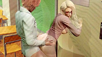 young hentai girl with cursed bra drilled hard in 3d uni