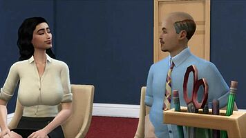 Boss nails big-titted secretary in wild 3D action