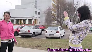 Lesbian Teens Finger Each Other's Cunts in the Shower.