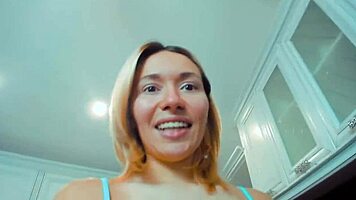 Teen Cosplays In Kitchen, Uses Toys For Webcam Chat