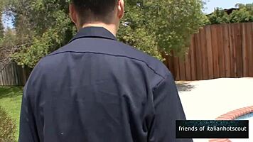 Beautiful brunette girl gets fucked hard