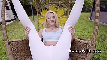Small Tittied Blonde Teen 18+ Spinner Bangs