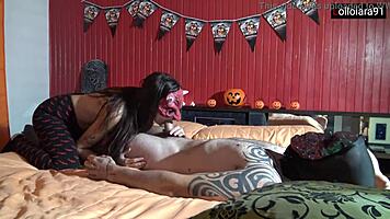 trick or treat, i'm not gonna tell dad about this halloween fuck