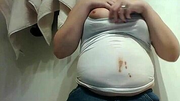 Chubby Teen Indulges In Messy Chocolate Fetish