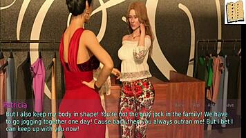 Homemade game with wife and stepmother, big tits and ass