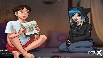 Summertimesaga episode 79 features teen stripping scene