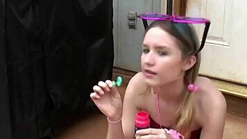 Kitty Karsen Plays Bubble Bath Nude, Showing Her Tits And Ass