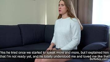 Young Woman Explores Intimate Sensations With Gentle Touch