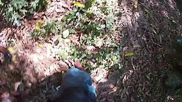 I drag slut into woods for blowjob