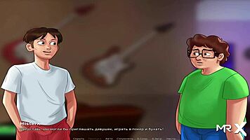 Summertime Saga - Exhausted Teen Giving Her Milk In Hentai.