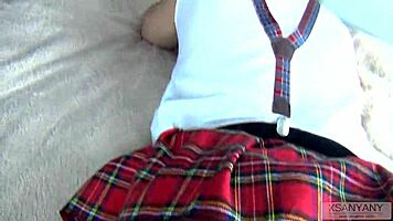 Fucked Submissive in Skirt and Tights!