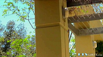 a brunette teen masturbates with vibrator rookie