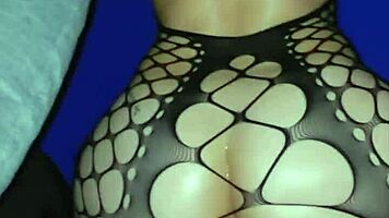 Blonde amateur creams on big black cock doggystyle