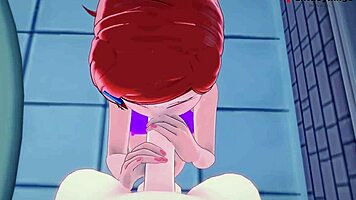 gwen tennyson gives hotel blowjob pov