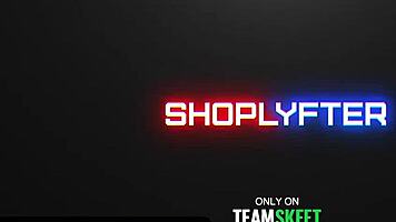 Officer fucks blonde shoplifter and brunette milf.