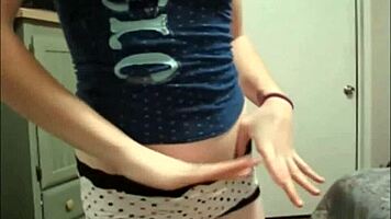 Pretty Teen 18+Ager Shows Snatch While She Models Different Panties