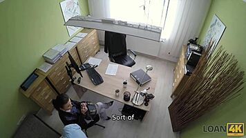 loan4k babe craves a motorcycle, bank clerk offers help 😈