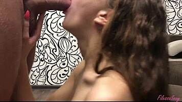 horny teen's sensual blowjob leads to hard dogging creampie