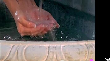 WOW, look at this BEAUTIFUL big tits model RIP her clothes and POSE with her AMAZING boobs!