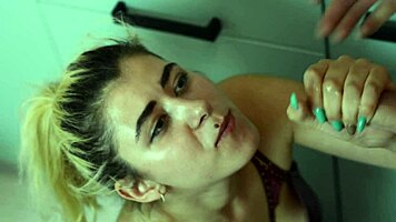 in the HOMEMADE kitchen, a BLONDE teen 18+ SUCKS and BLOWJOBS an amateur guy, capturing every sloppy detail in high definition