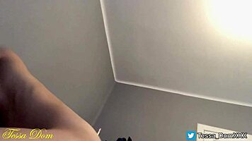 tessa rides me cowgirl, cums hard, i cum inside