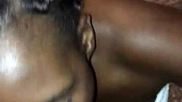 darkskin shy teen tries blowjob first time 😳