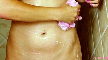 adorable blonde took a shower, but i swear i didn’t mean to peek at her on sofa...