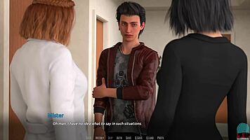 Intriguing rockstar roleplay with redhead brunette babe in game