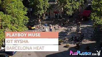 Kit Rysha poses in lingerie.