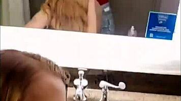 I met a tiny petite young freshman at the town club and fucked her in the hotel bathroom.