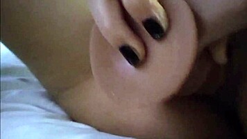 Girlfriend Masturbates With Dildo And Vibrator, Orgasms