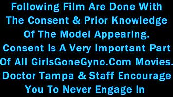 Doctor Tampa Performs Yearly Gyno Exam on Rina Arem with Nurse Stacy Shepard's Assistance