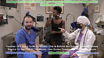 Doctor Tampa Performs Yearly Gyno Exam on Rina Arem with Nurse Stacy Shepard's Assistance