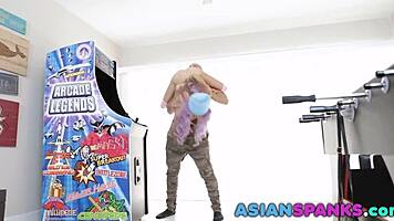 asian gamer teen gets hard fucked by monster cock