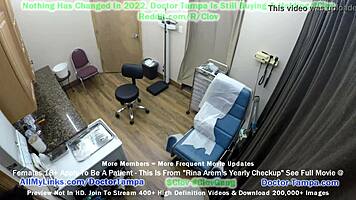 Doctor Tampa Performs Yearly Gyno Exam on Rina Arem with Nurse Stacy Shepard's Assistance