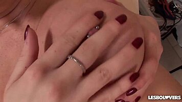 i lick european teen's big tits in lesbian glamour