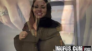 Check out Vicky Love's public pick up leading to epic facial in pov
