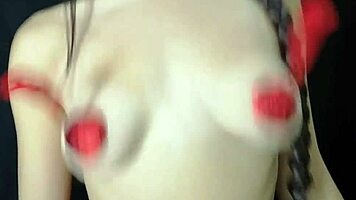 Young Brunette Plays With Natural Tits And Nipples.