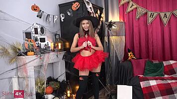 Dude Anals Skye Young On Halloween!
