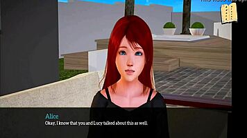 my new family episode where redhead cowgirl rides big cock in homemade anime game