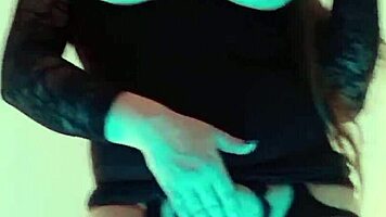 Latina Stepmom Shows Big Tits and Sucks Two Monster Cocks