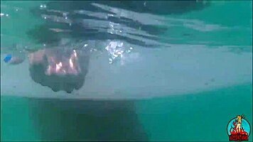 My Husband, My Unicorn, and Me Engage in Playful Activities on a Public Beach