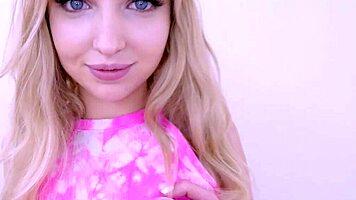 gorgeous long-haired blonde expertly sucks massive cock