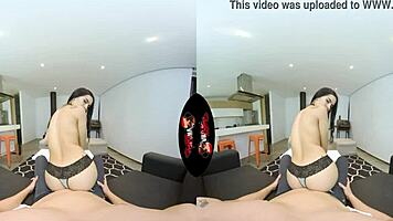 Tiny Latina teen gets her tight pussy pounded in VR