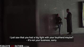 Small Tits Italian Wife Cheats with Big Dick, Caught by Angry Boyfriend