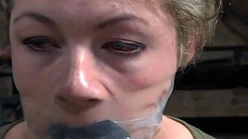 Damn! Young BDSM babe tied up by old master