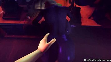 Big tits 3d milf rides huge cock in anime style, feel the action